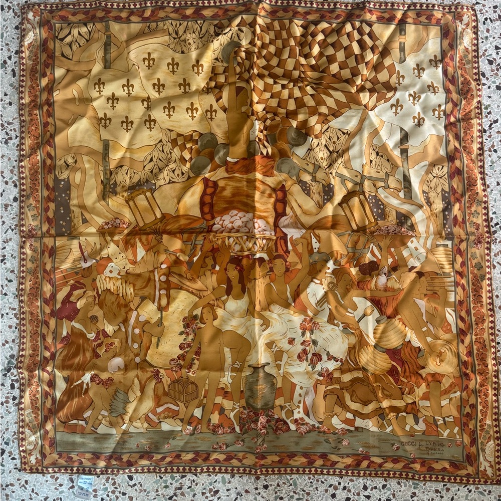 Vintage Gucci Silk Scarf